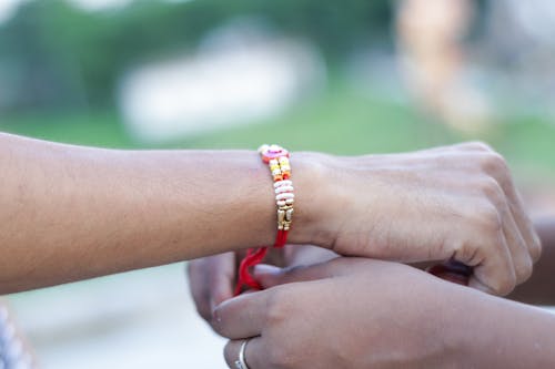 Person Wearing a Bracelet