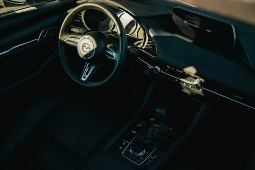 Mazda Car Interior in Shadow