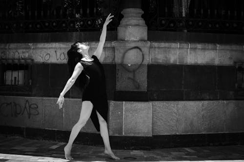 Základová fotografie zdarma na téma balet, bosý, černobílý