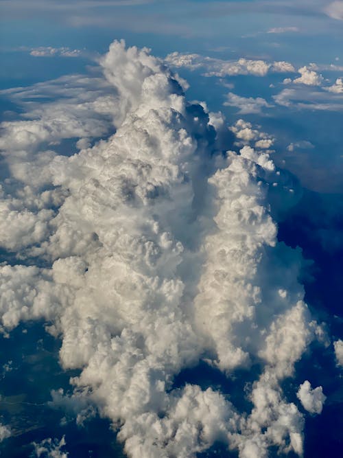 คลังภาพถ่ายฟรี ของ การก่อตัวของเมฆ, คิวมูลัส, ยิงแนวตั้ง