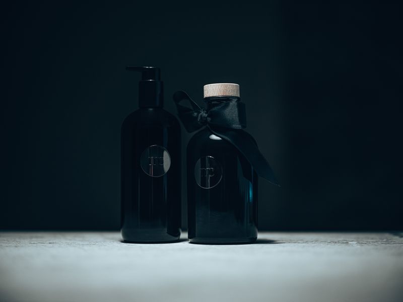 Luxury product photographed on a dark backdrop