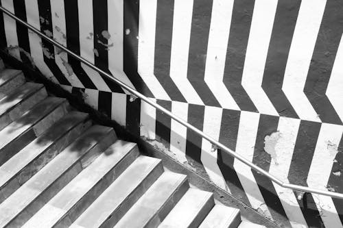 Free Grayscale Photo of a Staircase Stock Photo