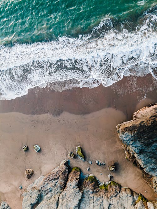 Kostenloses Stock Foto zu aufsicht, meer, strand