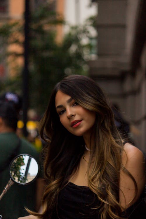 Woman Wearing a Tube Top Looking Away