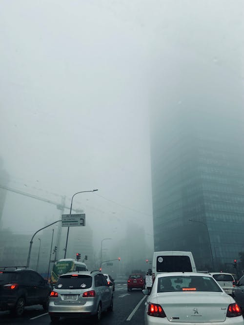 Air Pollution Scenic Cars on Road Photo