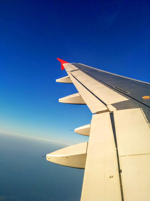 Free White and Black Left Plane Wing Stock Photo