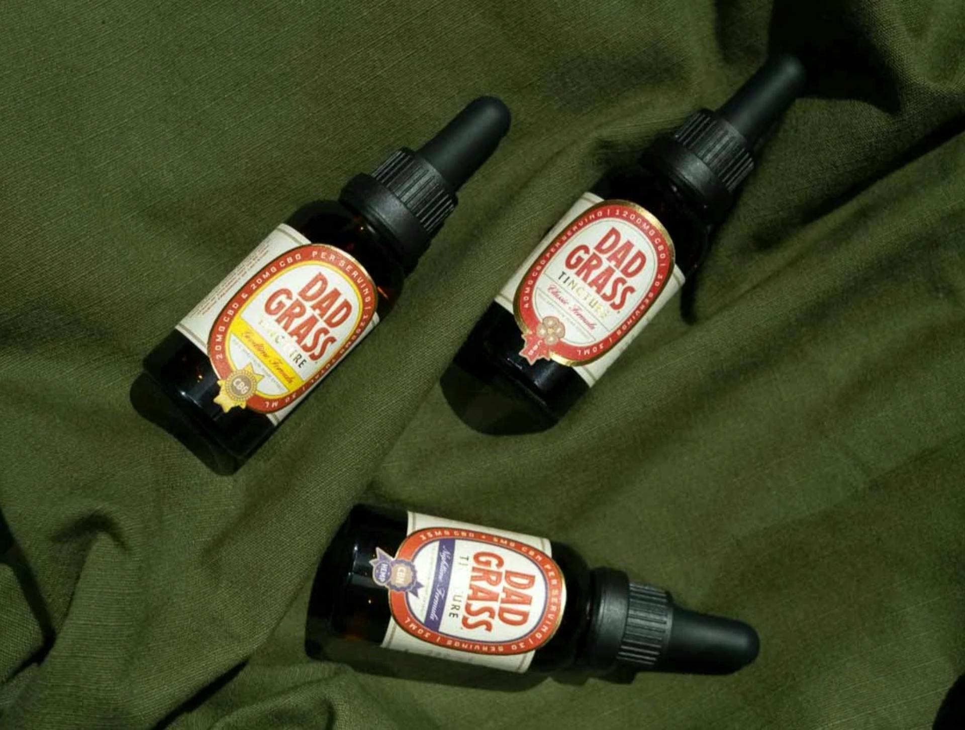 Close-up of Little Bottles with CBD Oil