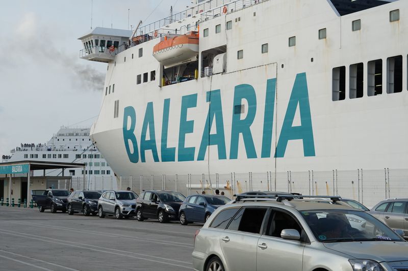 Cruise ship at the Valencia port terminal