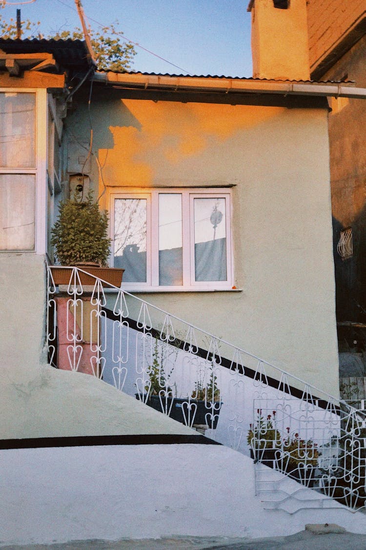 Outdoor Stairway Of An Old Family House 