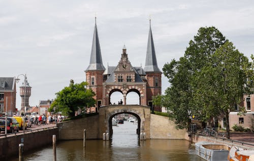 The Waterpoort Water Gate in Sneek Netherlands