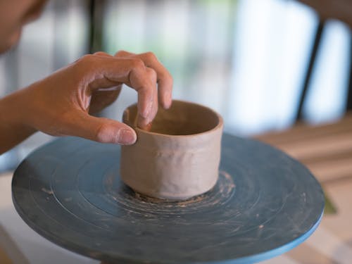 Close-up of a Person Making a Clay Pot