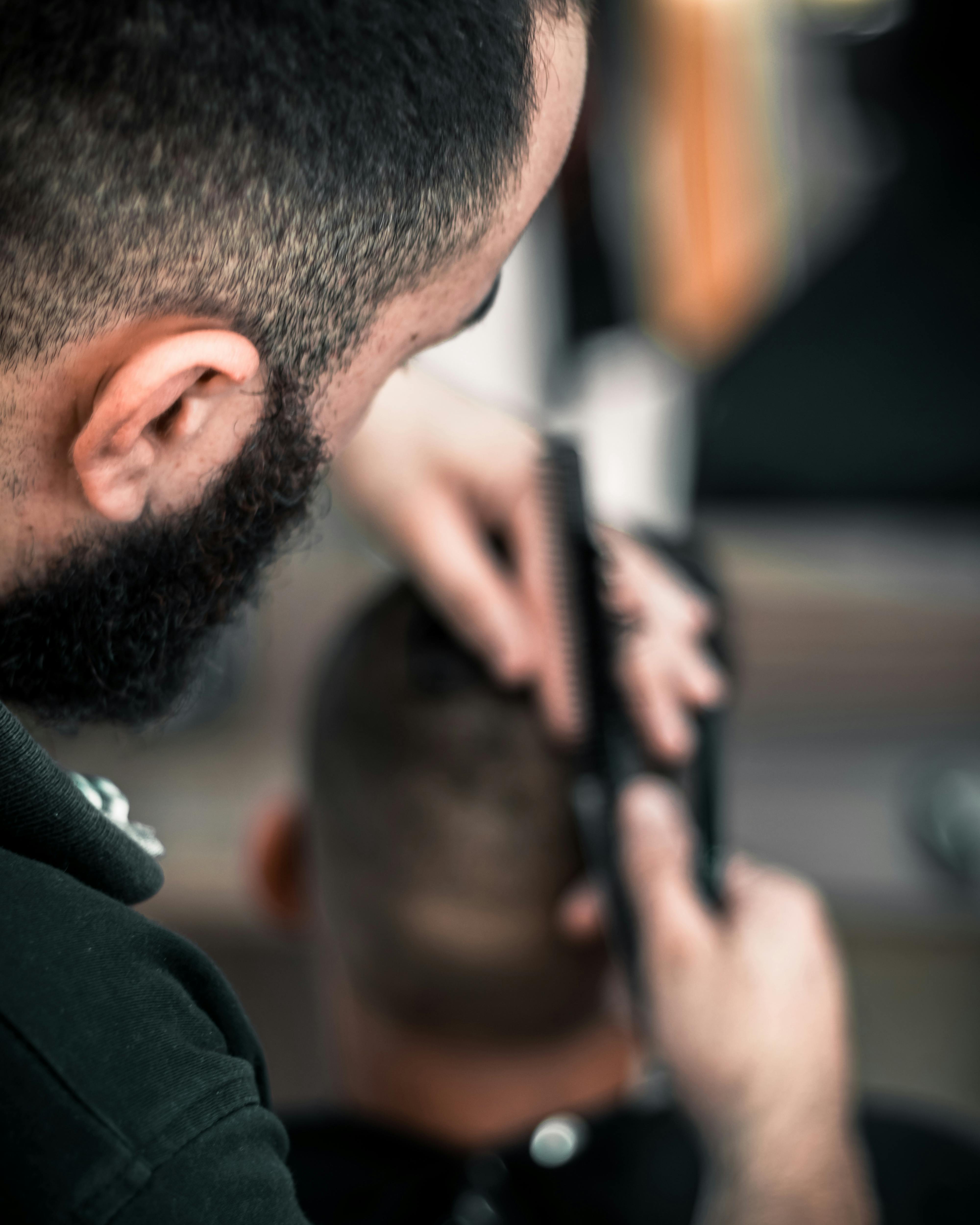 Man Cutting Hair