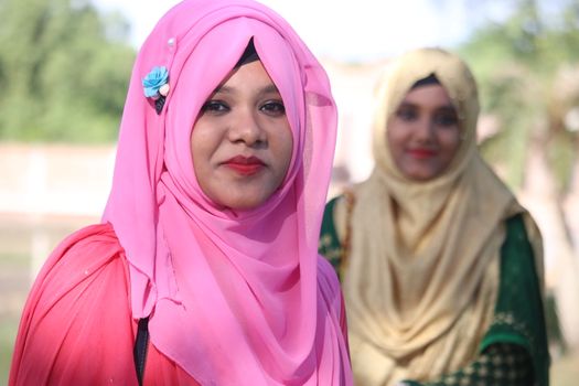 Young Women Wearing Hijab