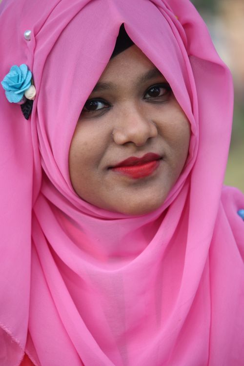 Close-Up Photo of a Muslim Woman in Pink Hijab · Free Stock Photo