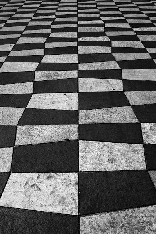 Free The Checkered Floor of the Place Massena Stock Photo