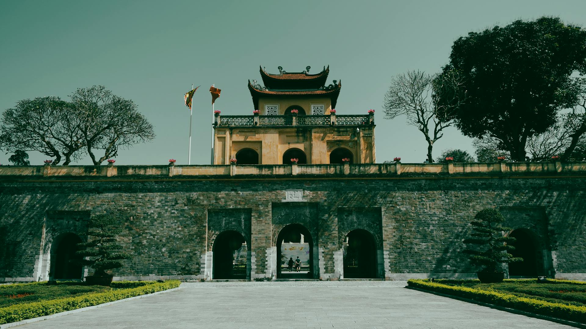 Explore the majestic ancient citadel in Hanoi, showcasing historical Vietnamese architecture.