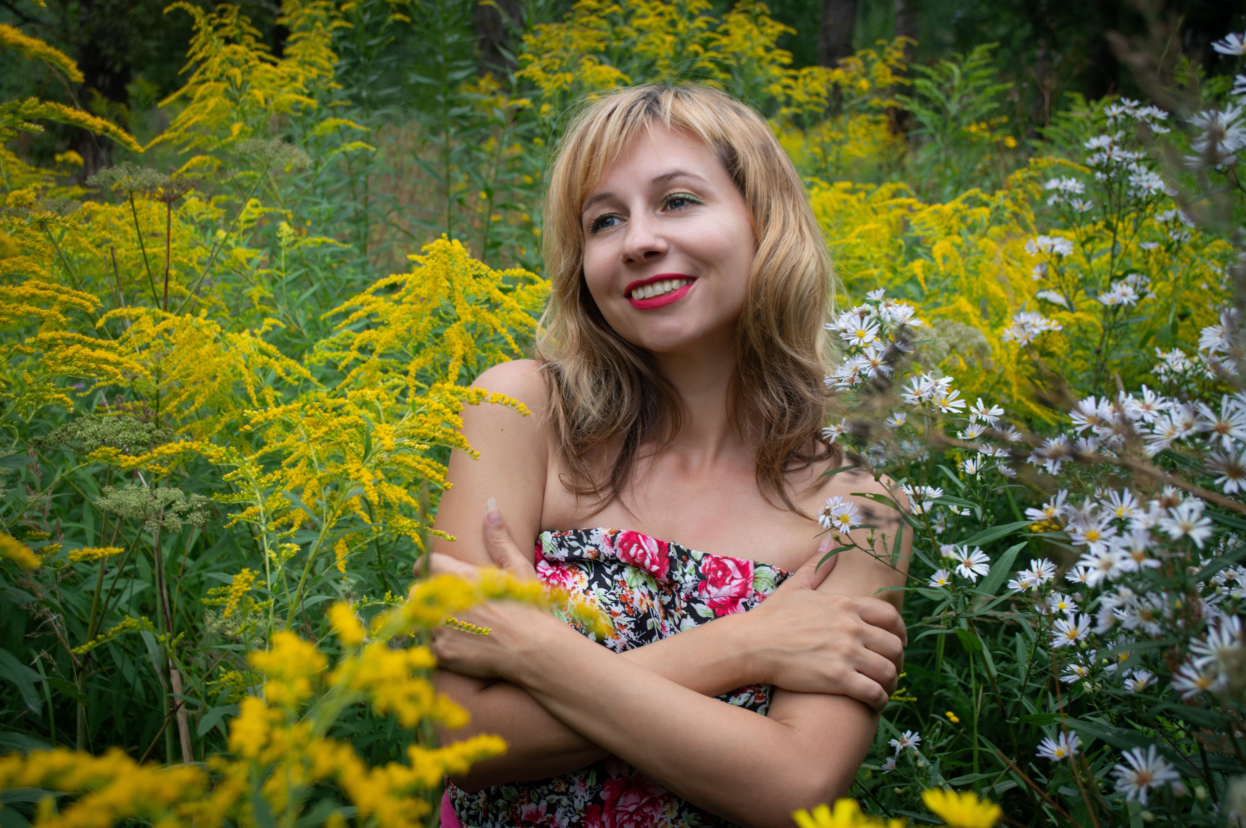 Portrait of a Woman in the Garden · Free Stock Photo