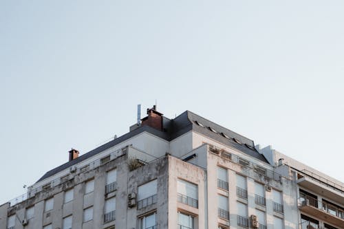 Free Facade of an Apartment Building in City  Stock Photo