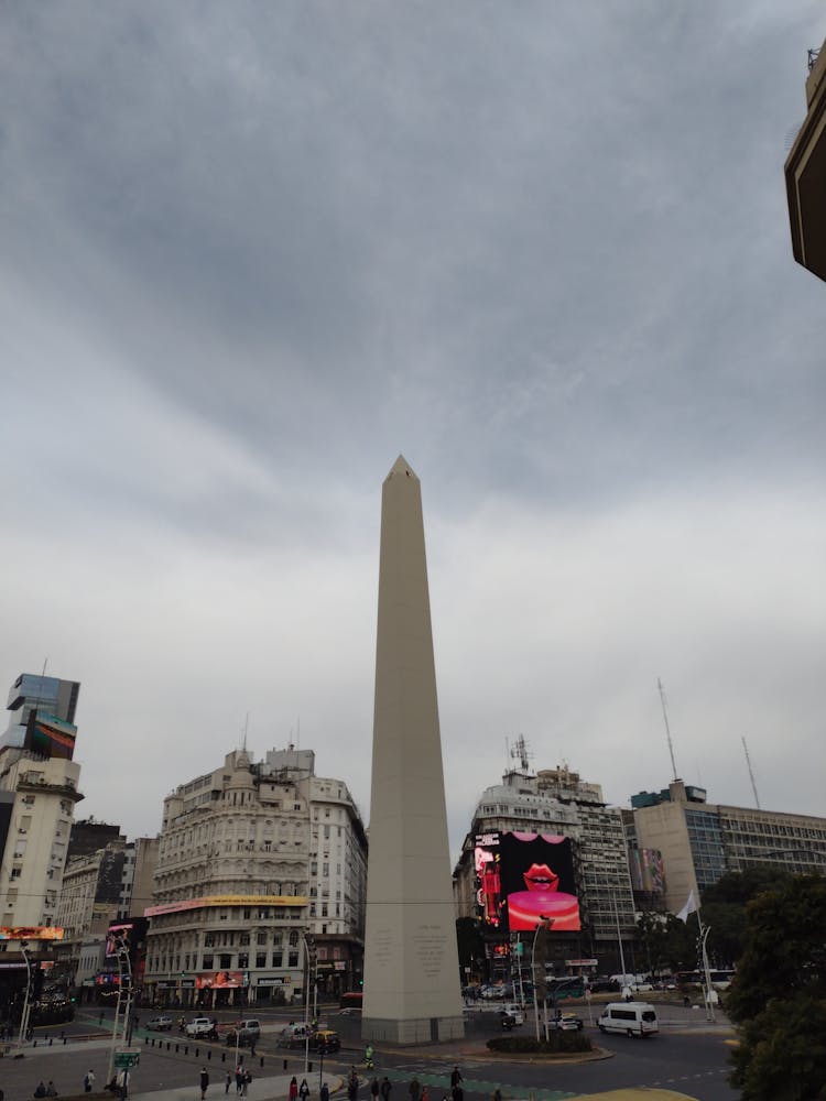 Historical Monument In A Plaza At Buenos Aires, Argentina