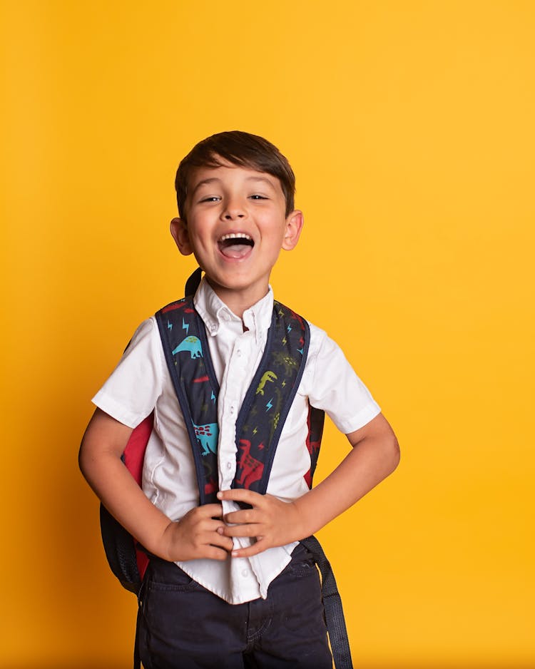 A Student With A Backpack 