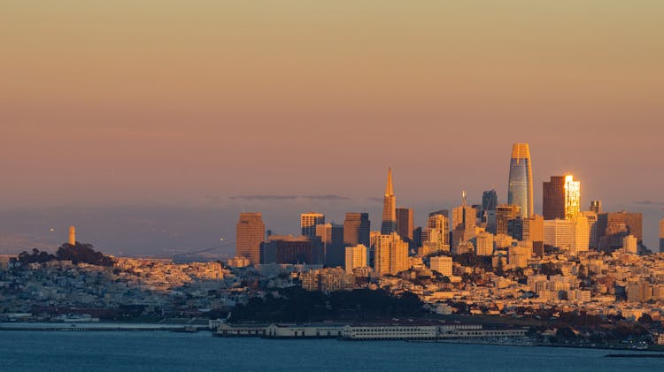 Skyline Of San Francisco At Dawn