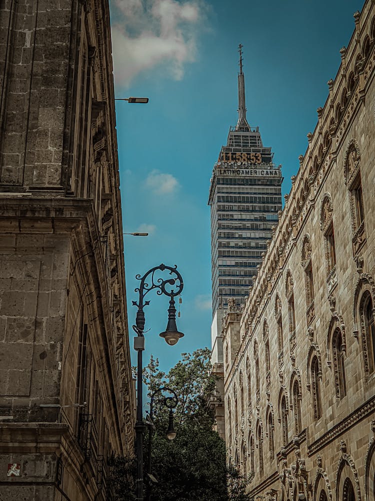 Skyscraper In Skyline Above Street