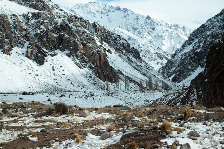 Snow Covered Mountain During Winter