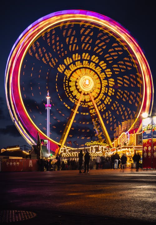 The Ferris Wheel at Hamburger Dom Fair in Heiligengeistfeld, Hamburg, Germany