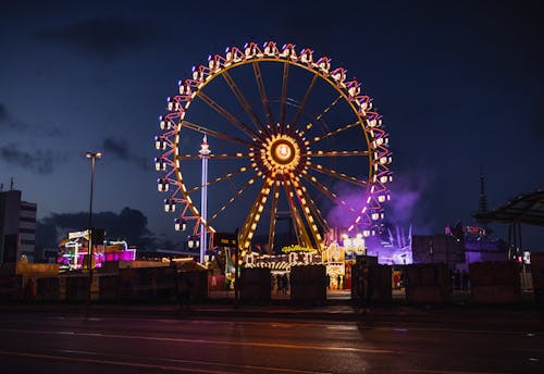 A Ferris Wheel at Night 
