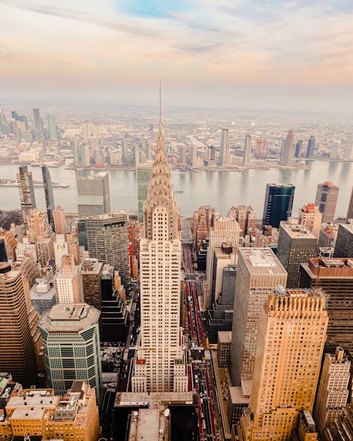 Free Aerial View of City Buildings Stock Photo