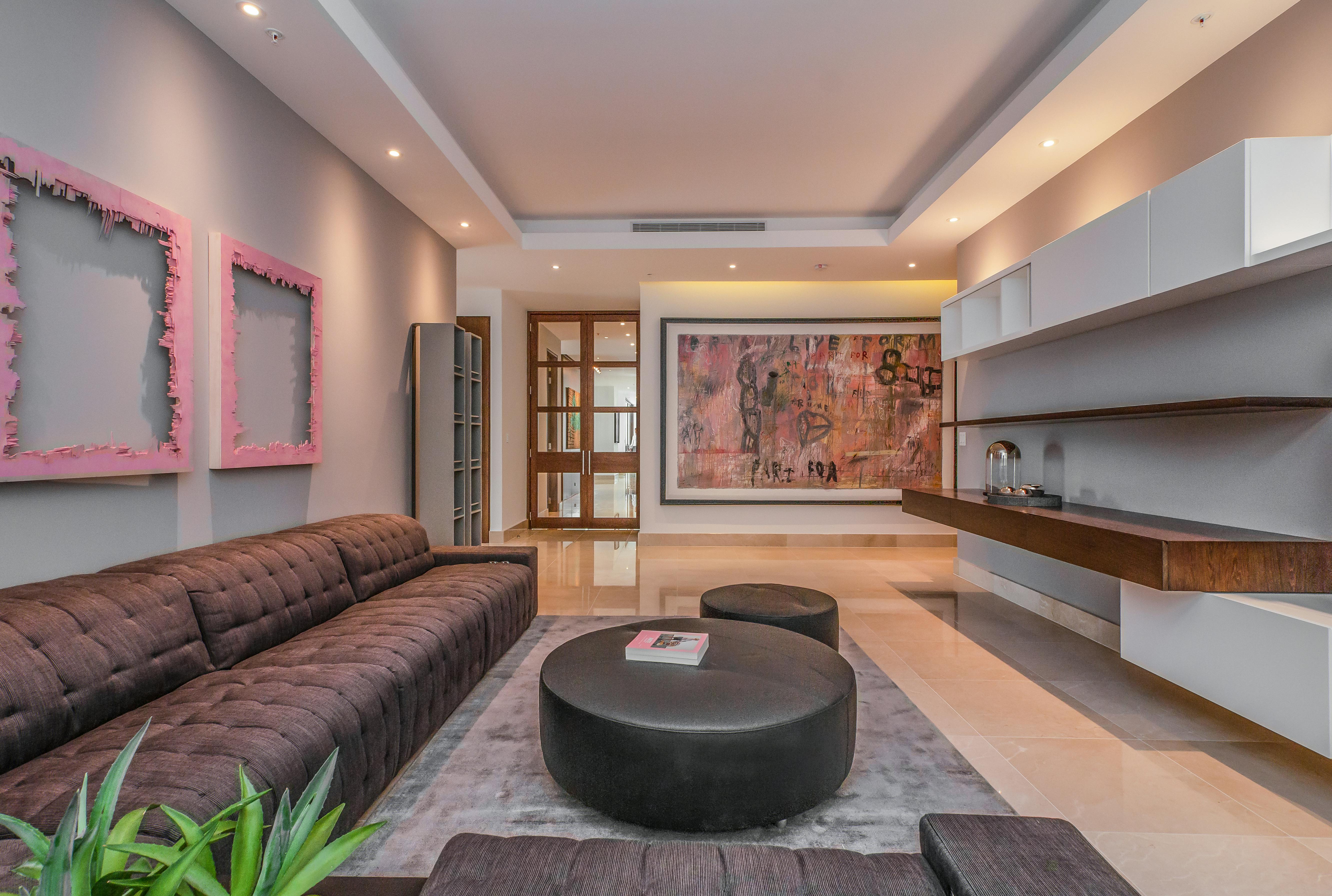 Beautifully Curated Living Room With Hidden Clutter