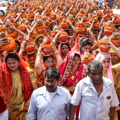 Crowd during Hindu Religious Celebration