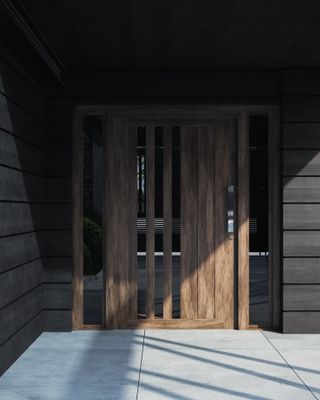 Houten voordeur modern