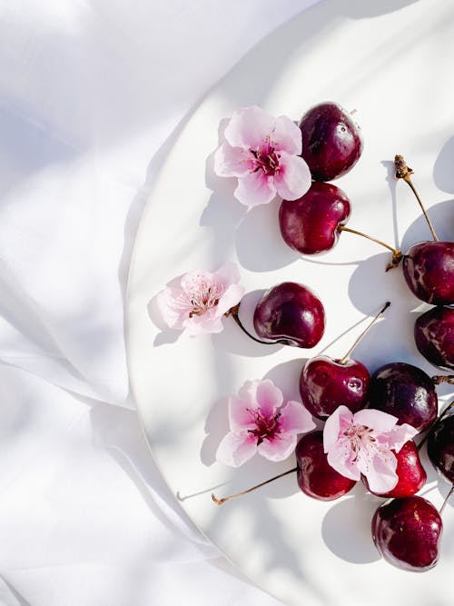 Cherries on Plate