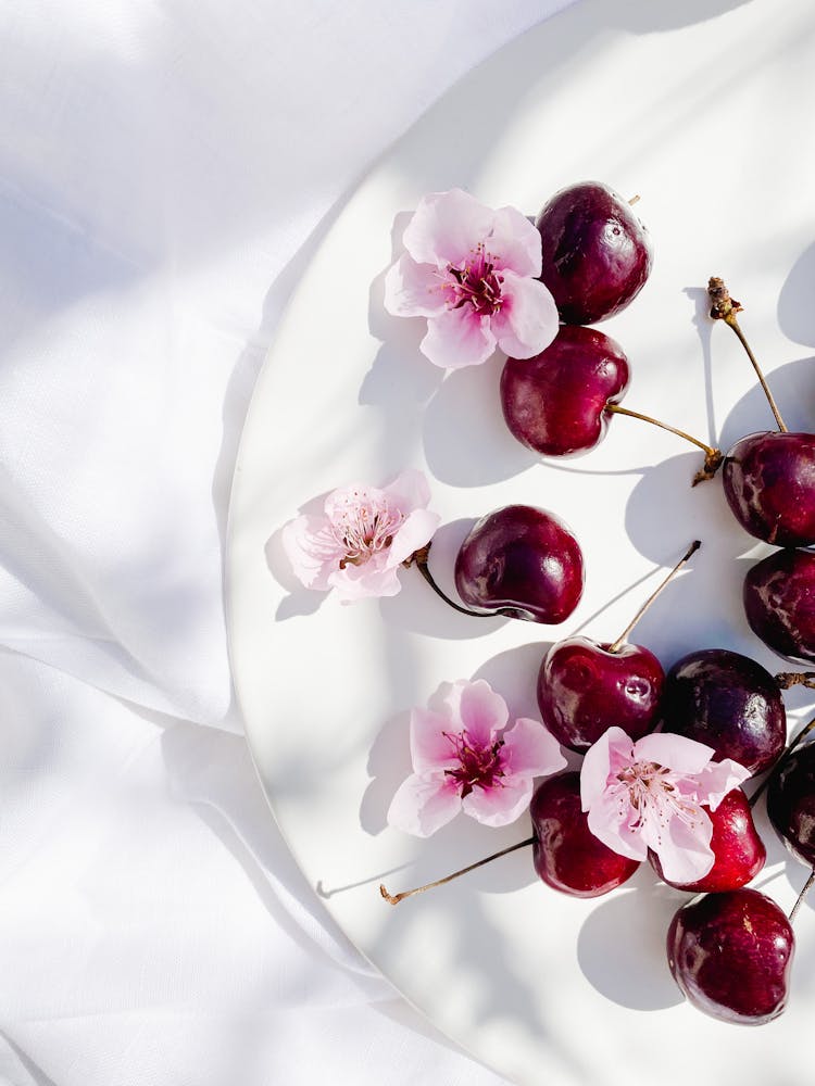 Cherries On Plate