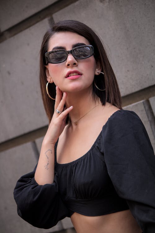 A Woman Wearing Sunglasses 