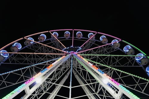Low Angle Shot of a Ferris Wheel 
