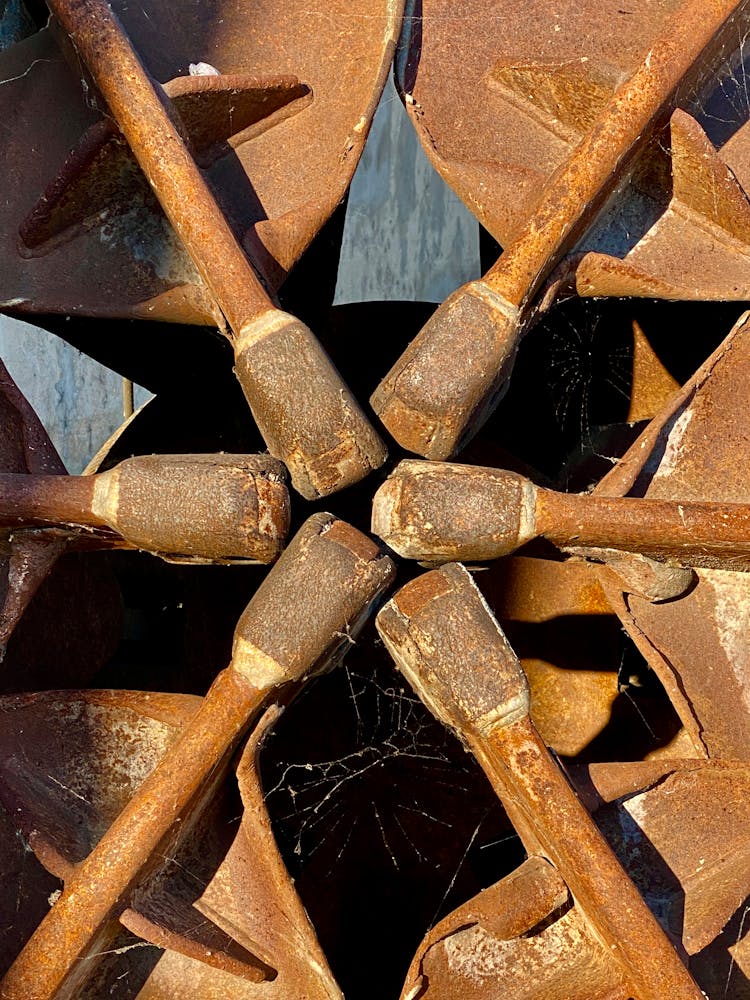 Close-up Photo Of Rusty Metal Objects