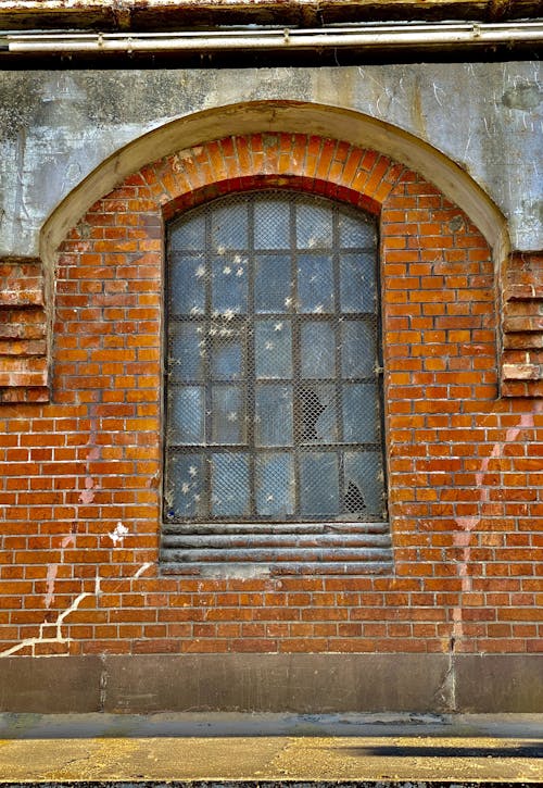 Window in an Old Red Brick Building