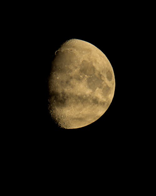 The Moon in the Dark Night Sky 