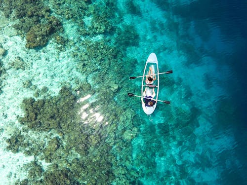 Free Two Person Riding Kayak Stock Photo