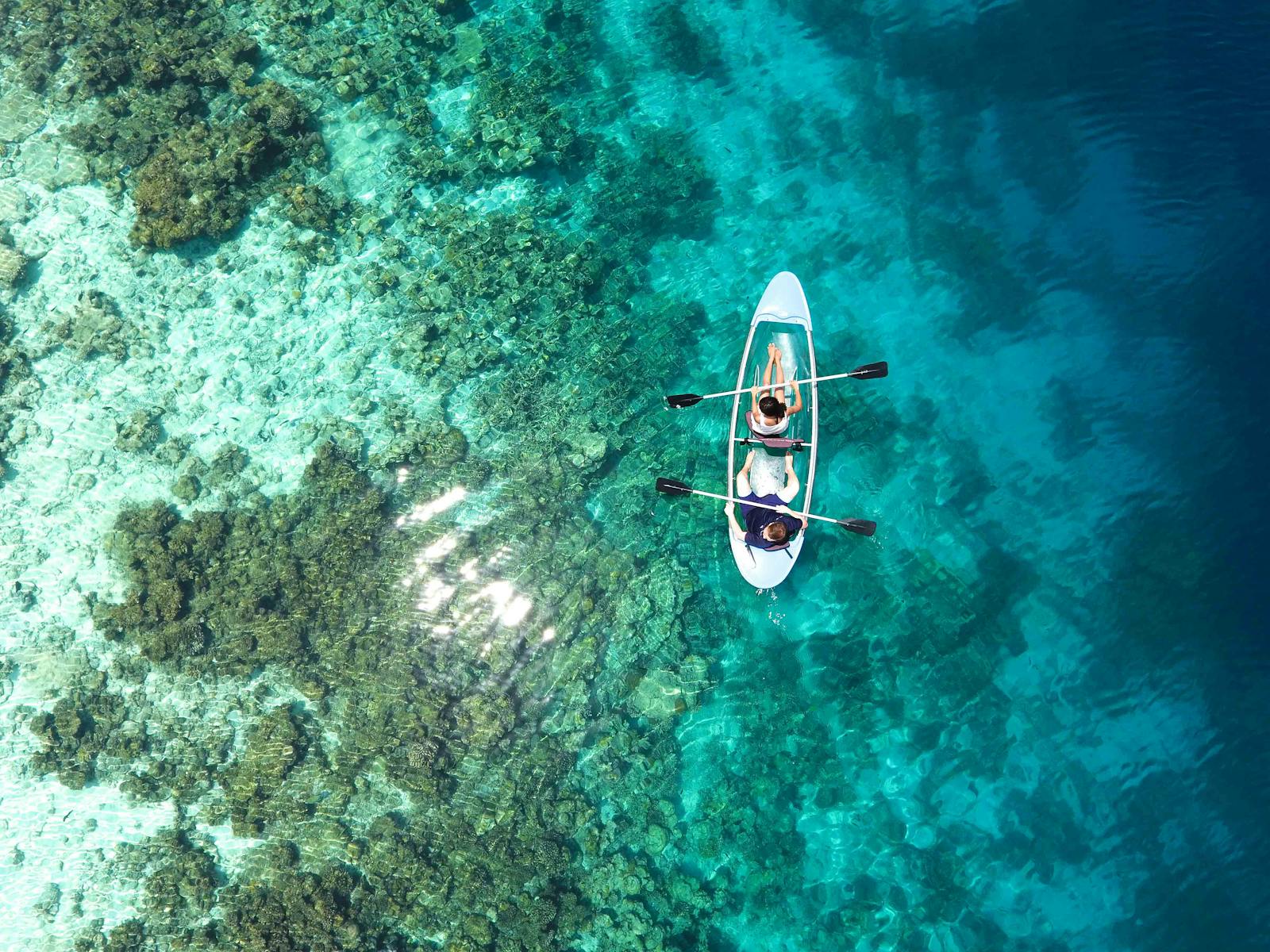Luxury tropical resort with crystal clear waters