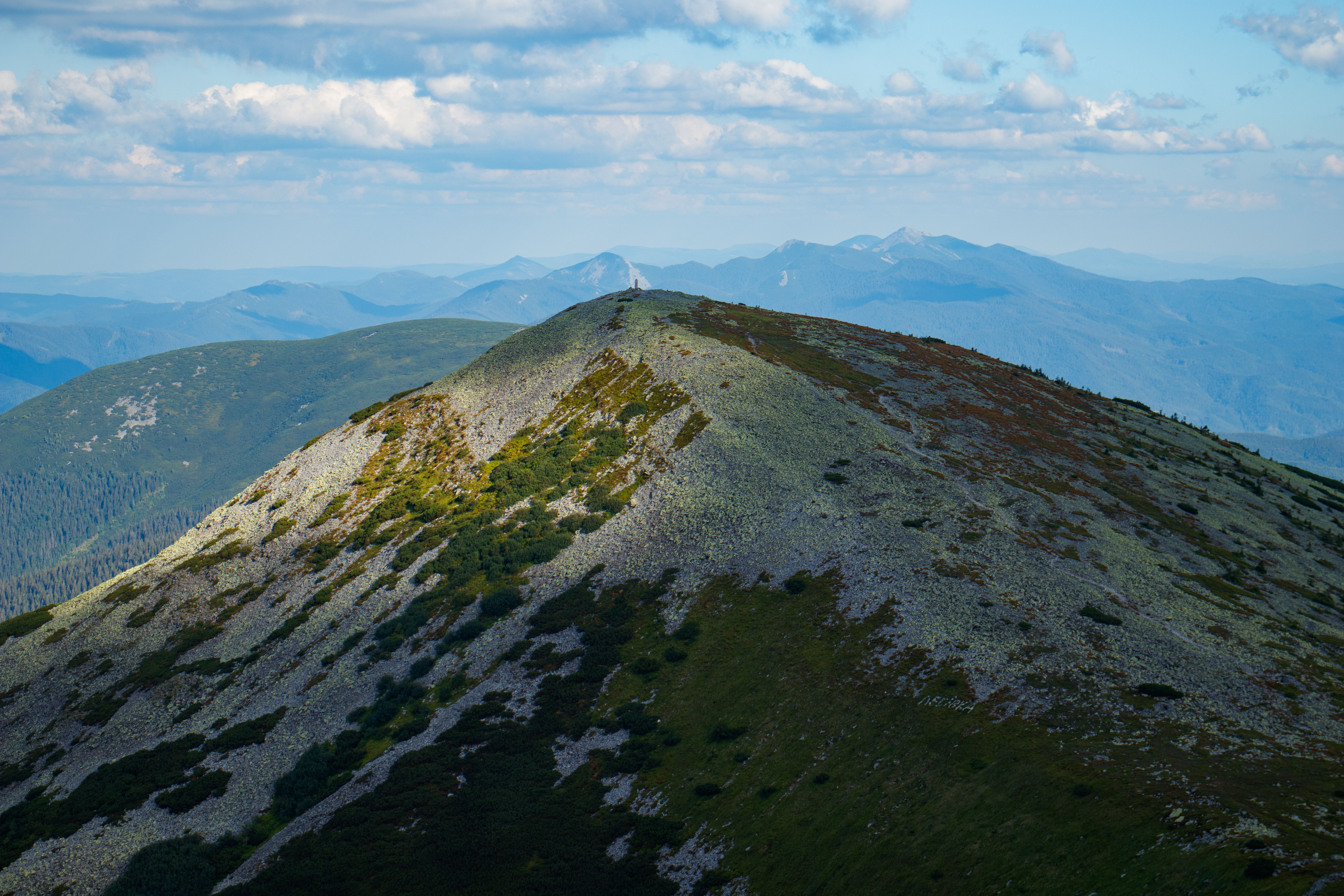 A ridgeline catching the first light