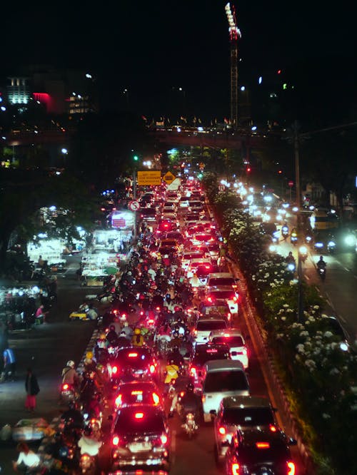 Fotos de stock gratuitas de atasco, ciudad en la noche, ciudad nocturna