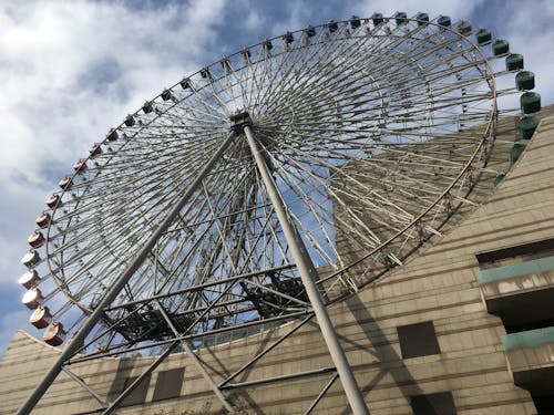 Low Angle Shot of a Ferris Wheel 