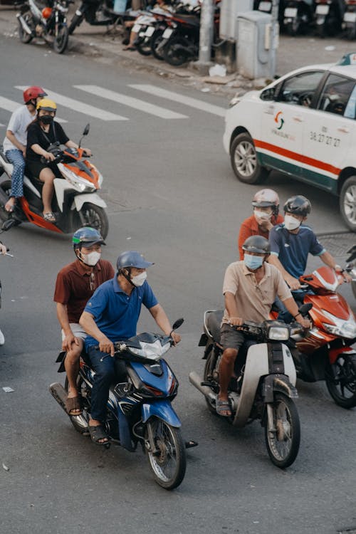 Free People riding Motorcycle  Stock Photo