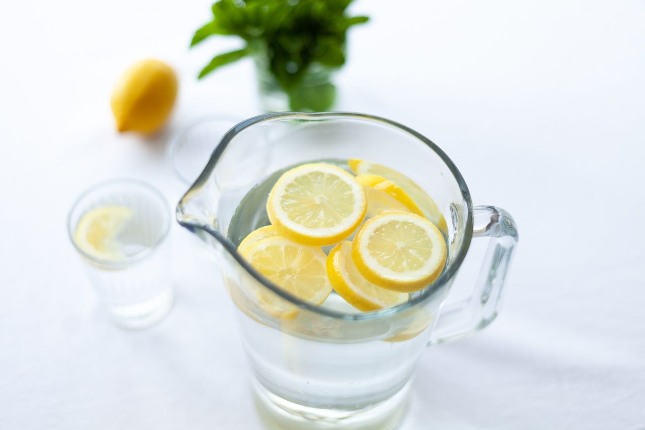 Lemon water representing the hydration option