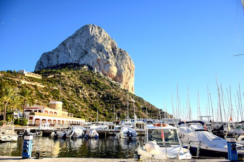 Docked Yachts on a Pier 