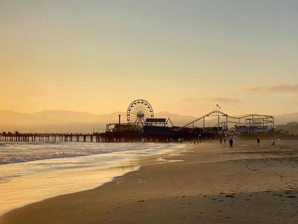 People at Santa Monica Beach