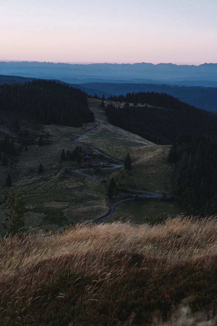 River In Mountain Landscape At Dawn